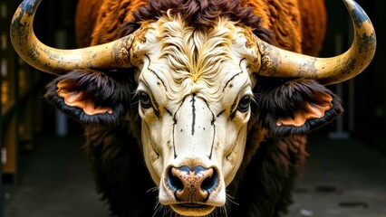 Naklejka premium Scene based presentation of bull trend art