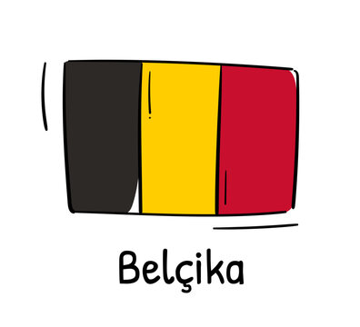Bel&ccedil;ika Bayrağı - Belgium Flag