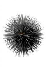 Obraz premium Abstract black spiky design with sharp lines and dynamic movement