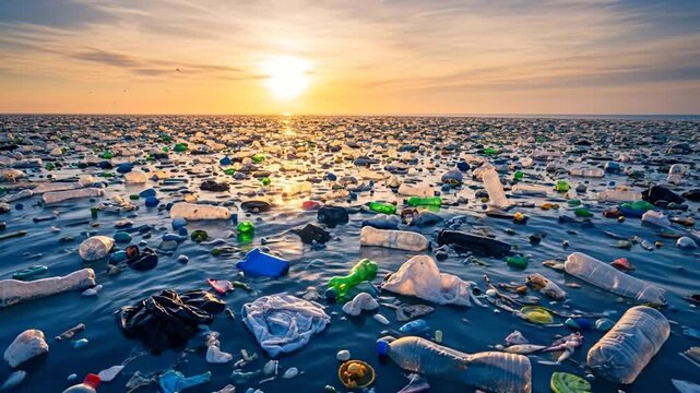 Ocean pollution crisis Plastic waste threatens marine life in vast floating garbage patch