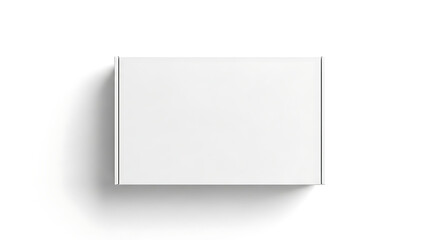 White Rectangular Cardboard Box Closed Top View with Shadow b6a2e017364a 3f00156a