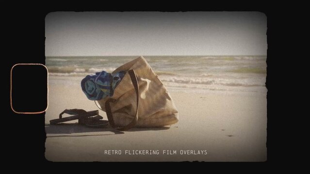 Retro Flickering Film Overlays