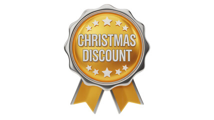 Unlock incredible savings with this stunning Christmas discount award badge, perfect for seasonal promotions and festive sales events.