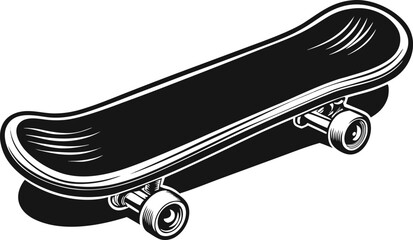 silhouette of a skateboard on a white background