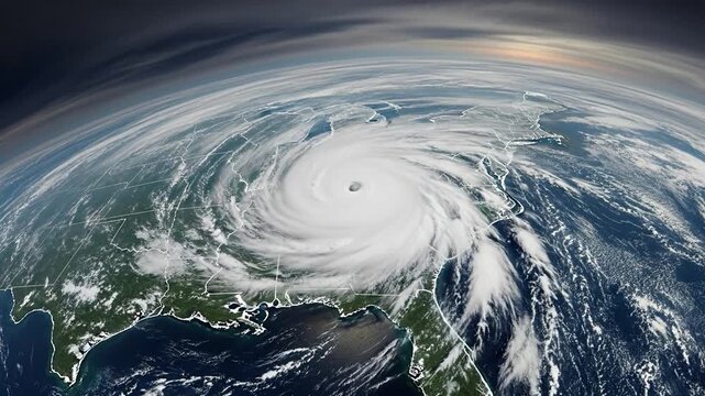 Massive hurricane batters southeastern US coast with powerful storm surge and wind