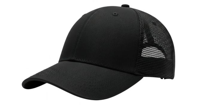 Classic black baseball cap fashionable headwear for everyday style and protection illustration