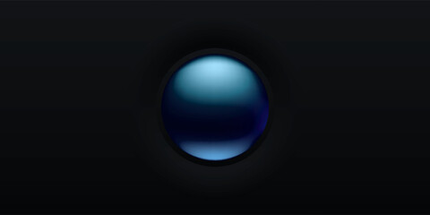 Luminous Blue Orb with Smooth Reflective Surface.