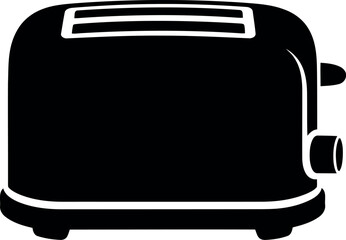 Retro toaster icon black silhouette