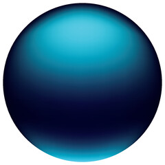 Gradient Blue Sphere with Smooth Surface and Dark to Light Tones.