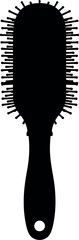 Black hair brush silhouette