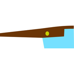 Abstract Brown And Blue Shape With Yellow Dot On White Background Minimalist Graphic Design