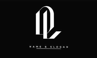 LD, DL Abstract Letters Logo Monogram