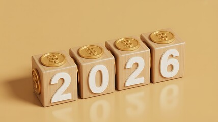 Strategic financial planning for the year 2026, envisioning future digital currency trends and investment growth on cubic blocks