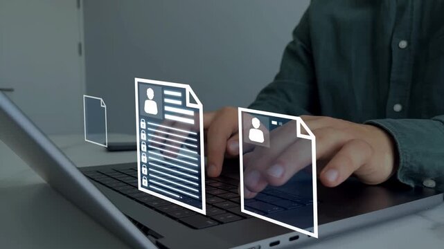 Documents confidentiality,cyber security protection concept.Confidentiality documents and employee compliance rules.Documents law regulation and compliance rules.Software for security personal data	