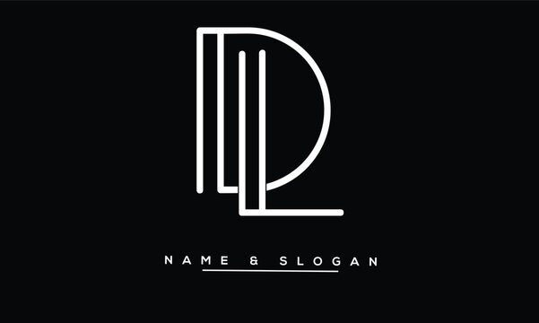 LD, DL Abstract Letters Logo Monogram