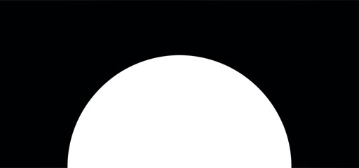 Minimalist abstract sun arch black white