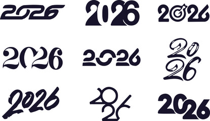 Big Set of 2026 Happy New Year Vector Design Elements – Modern Holiday Typography, Golden Fireworks, Party Decorations, Greeting Cards, and Celebration Backgrounds for Festive Projects