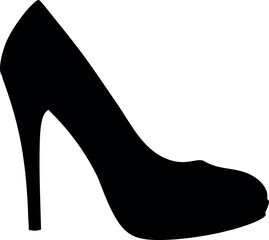 Black stiletto heel silhouette