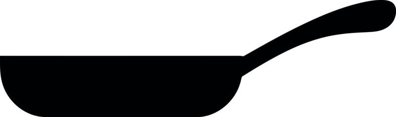Black frying pan silhouette cooking kitchenware icon