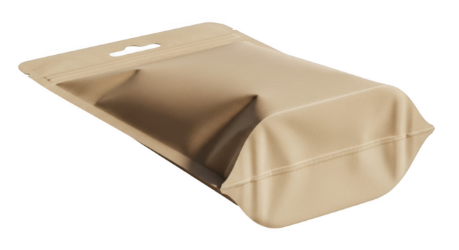 Golden blister pack packaging with hanging tab for retail display and product protection illustration