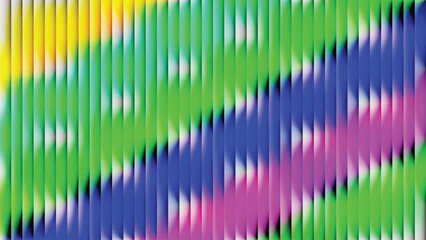 A modern abstract background design featuring a vibrant spectrum of blurred vertical lines and a dynamic colorful wave pattern, creating a digital motion effect
