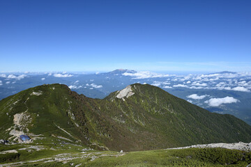 Fototapeta premium Climbing Mt. Kiso-Komagatake, Nagano, Japan
