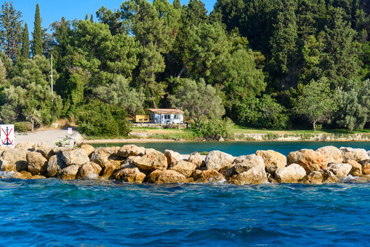 Skorpios or Scorpios a private island by Aristotle Onassis, in the Ionian Sea in Greece near Lefkada