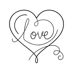 Vector illustration of a heart