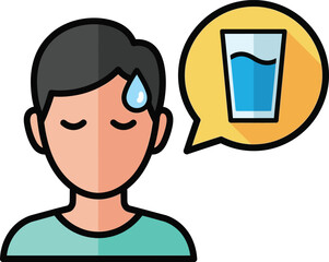 vector illustration of a man with microphone