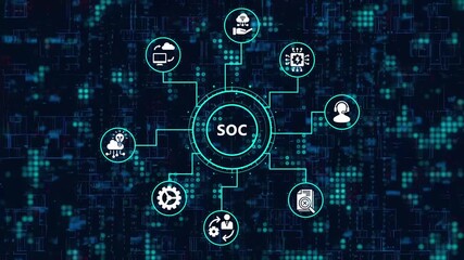 Soc security operation center cybersecurity concept cyber security secure login verification, transaction approval, identity access management, data encryption - Powered by Adobe