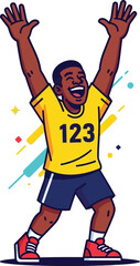 soccer player cartoon