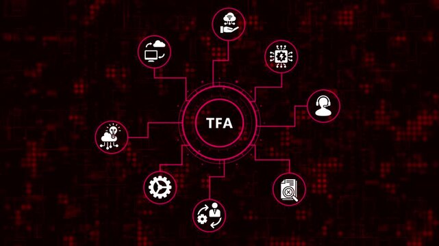 Tfa twofactor authentication cybersecurity concept cyber security secure login verification, transaction approval, identity access management, data encryption