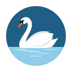 Naklejka premium swans on the lake