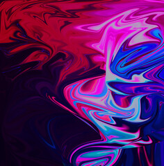 Colorful vibrant abstract neon waves