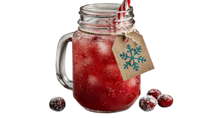 red berry juice in glass jar