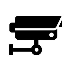 Simple cctv camera icon vector illustration with white background for technology monitoring and safety control concept artwork 