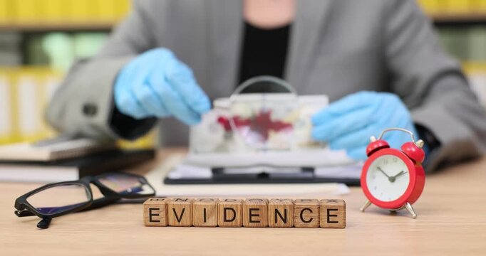 Investigation revealed through careful examination of collected evidence at the desk of a dedicated professional