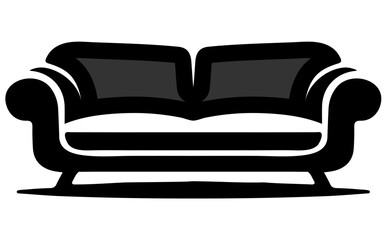 sofa furniture vector illustration on a white background.
