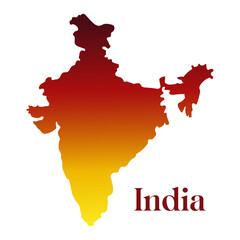 Map of India Vector illustrations, Indiana map vector illustration on a white background.