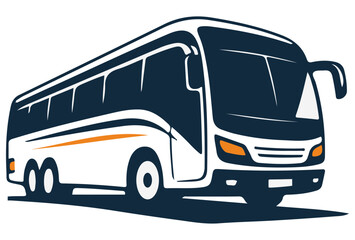 Bus vector illustration, vector illustration of a bus transportation vehicle isolated on a white background.