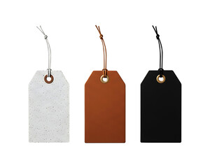 blank price tag on transparent