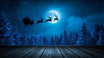 Magical Winter Scene with Copy Space, Holiday Fantasy