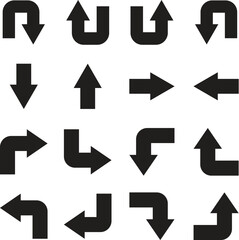  arrow set vector illustration