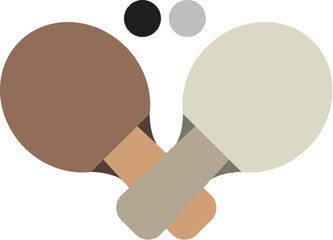 table tennis rackets with balls vector illustration