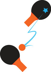 3d cartoon illustration of a person holding a tennis ball and racket in a red abstract business concept