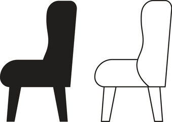 wing chair vector illustration