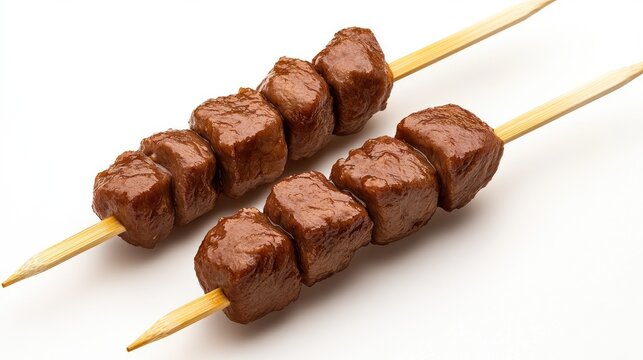 Savory beef kebabs on skewers ready to be grilled and enjoyed at a summer barbecue or family gathering
