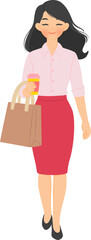 woman with shopping bags