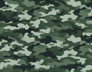 Camouflage pattern featuring various shades of green and gray