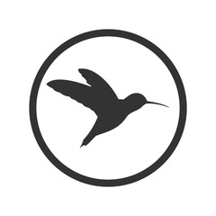Small bird icon isolated on transparent background